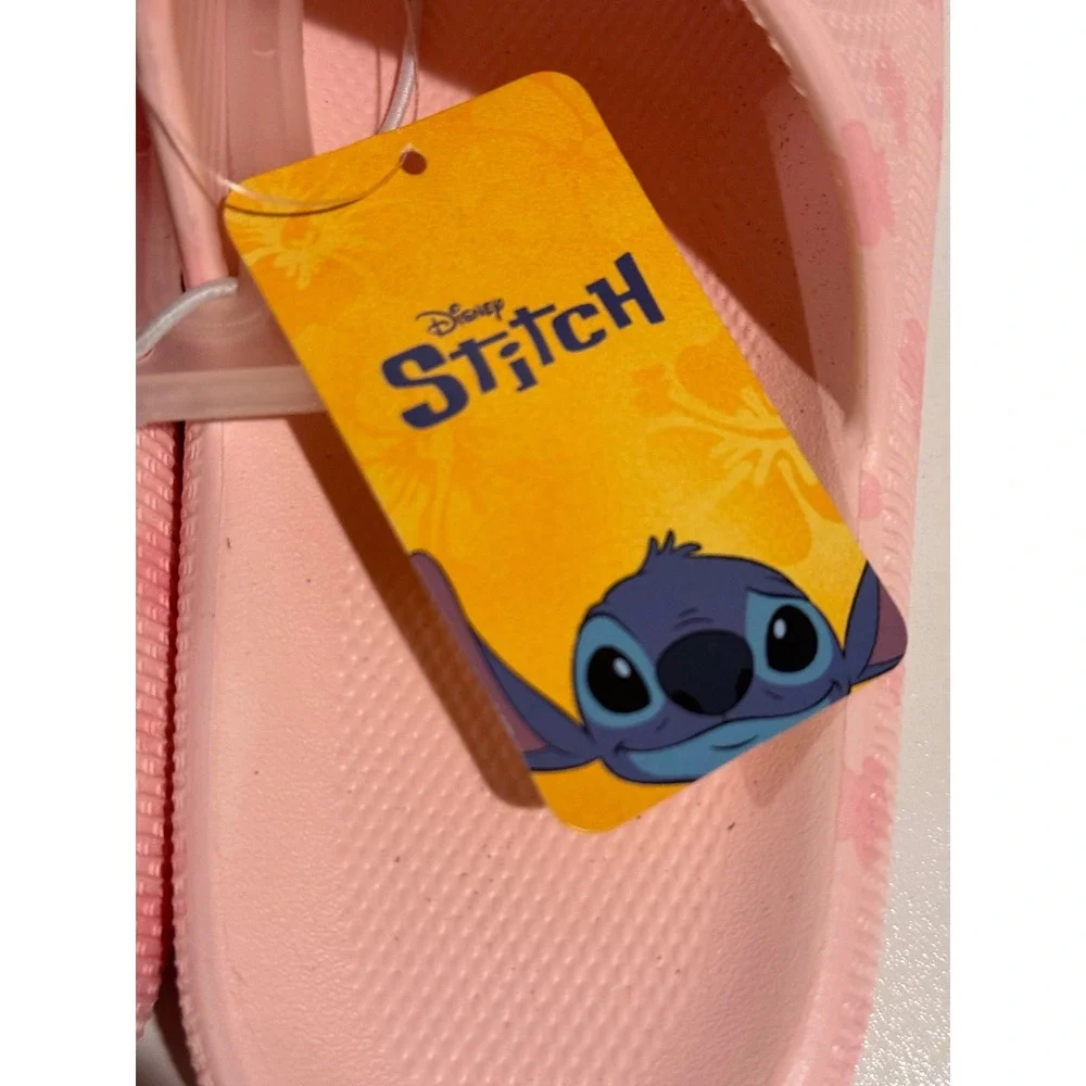 Disney Stitch and Angel Kids Pink Slide Sandals Size 2 CH100464 New